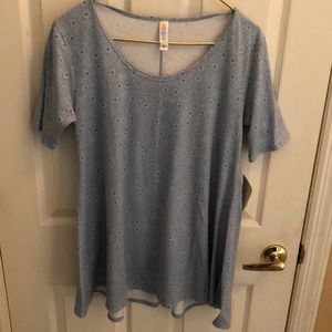 LuLaRoe Blue Tee Sz Small